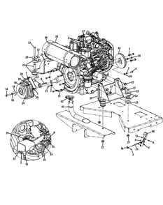 Engine Accessories Diagram and Parts List for S7232-D 53BY8DU8750-312HP Cub Cadet Lawn Tractor